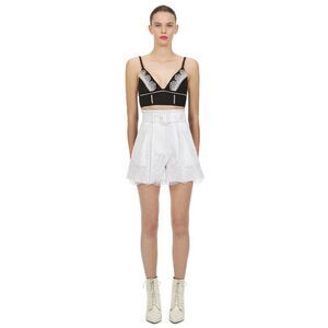Self-Portrait white lace shorts size US6 high waisted